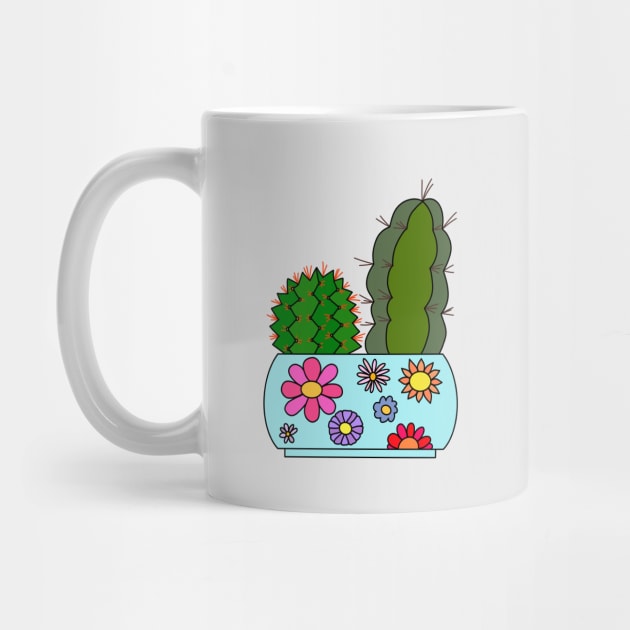 Cute Cactus Design #116: Cacti Arrangement In Floral Pot by DreamCactus